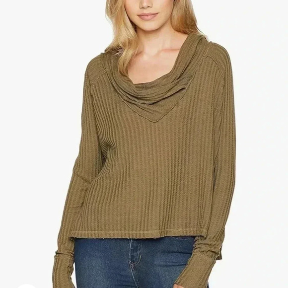 We‎ The Free Womens Wildcat Cowl Neck Thermal Pullover - Picture 1 of 11